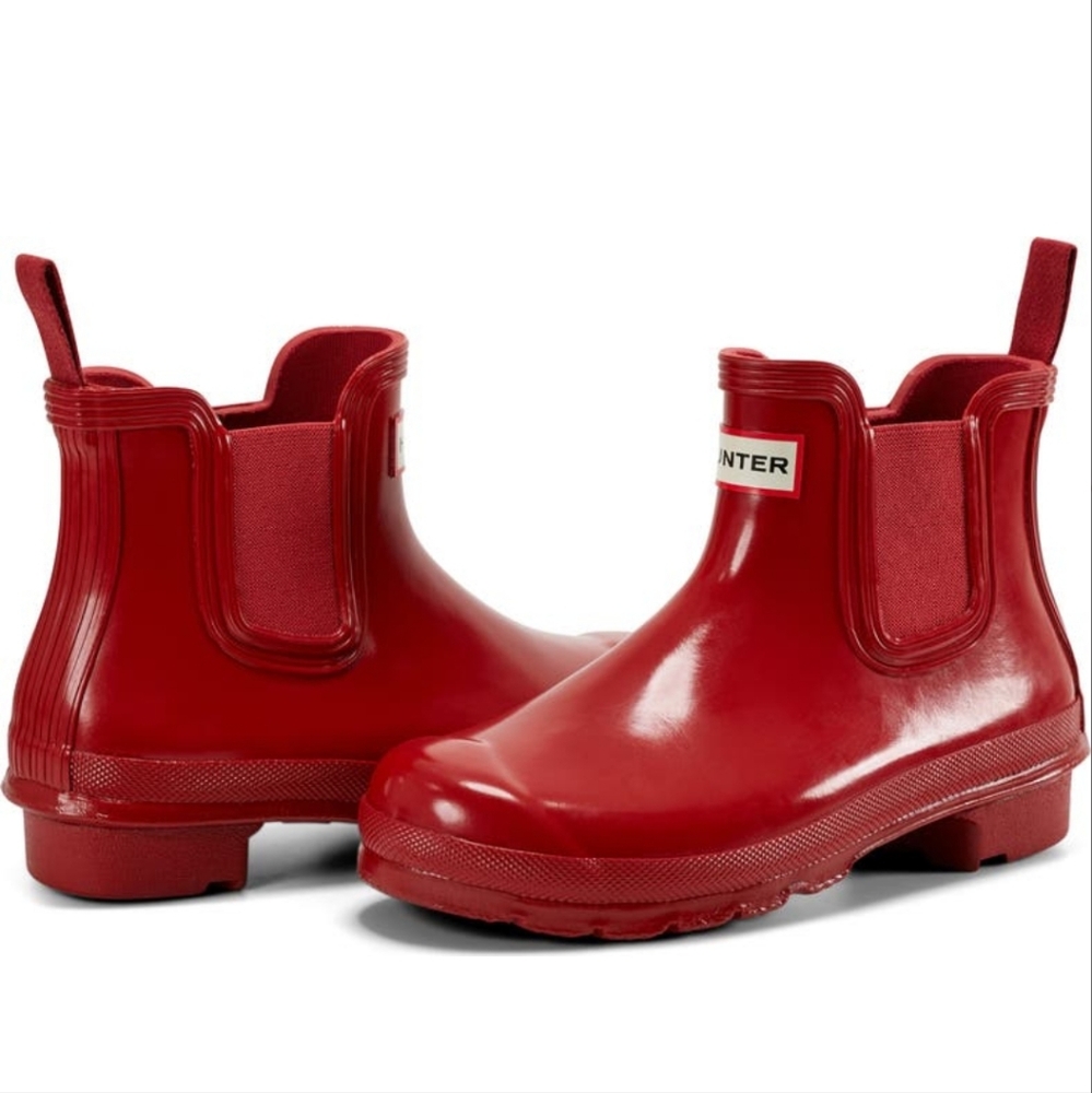 Original Hunter- Red Ankle Boots - Picture 4 of 4